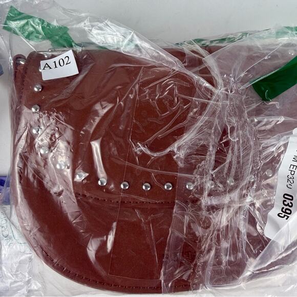 NWOT BOSTANTEN Crossbody Bag Women Vegan Leather Purse Studded Brown - Picture 12 of 12